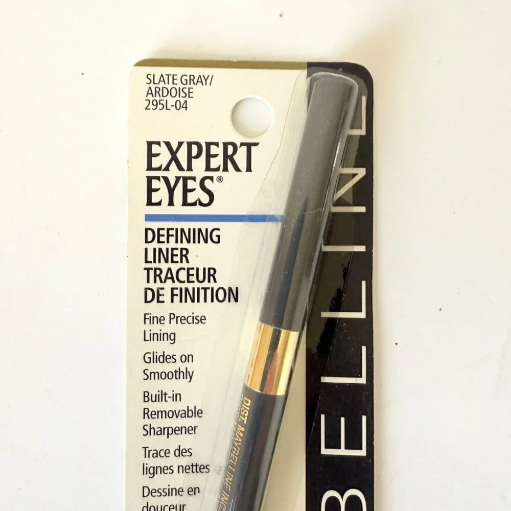 NEW Maybelline Expert Eyes Liner SLATE GRAY 0.01 oz Hypoallergenic Sharpener